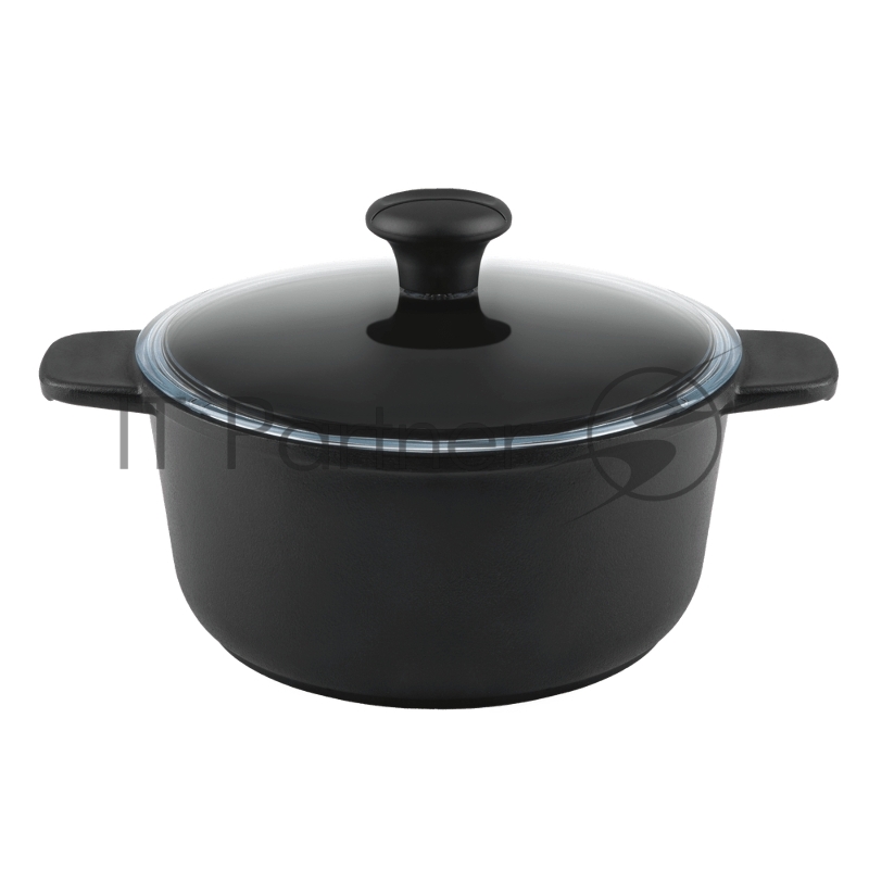Кастрюля Maunfeld Osvald MF22SVLD03CR универсальная из литого алюминия со стеклянной крышкой, 3 л
