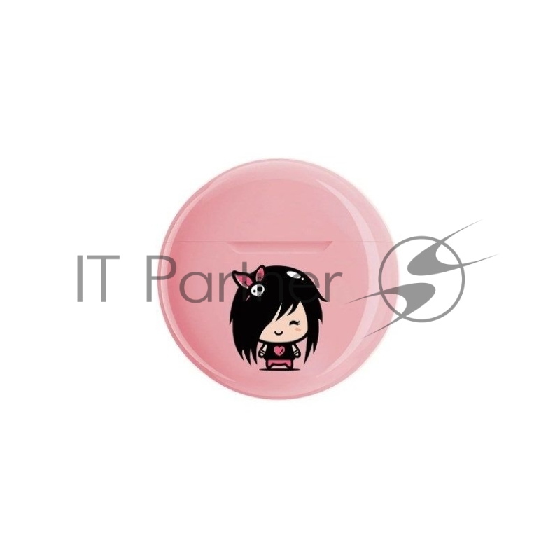 Наушники TWS ViBE BT 0100 "Girlie" розовый, вкладыши, Bluetooth, сенсорное управление, до 4 ч