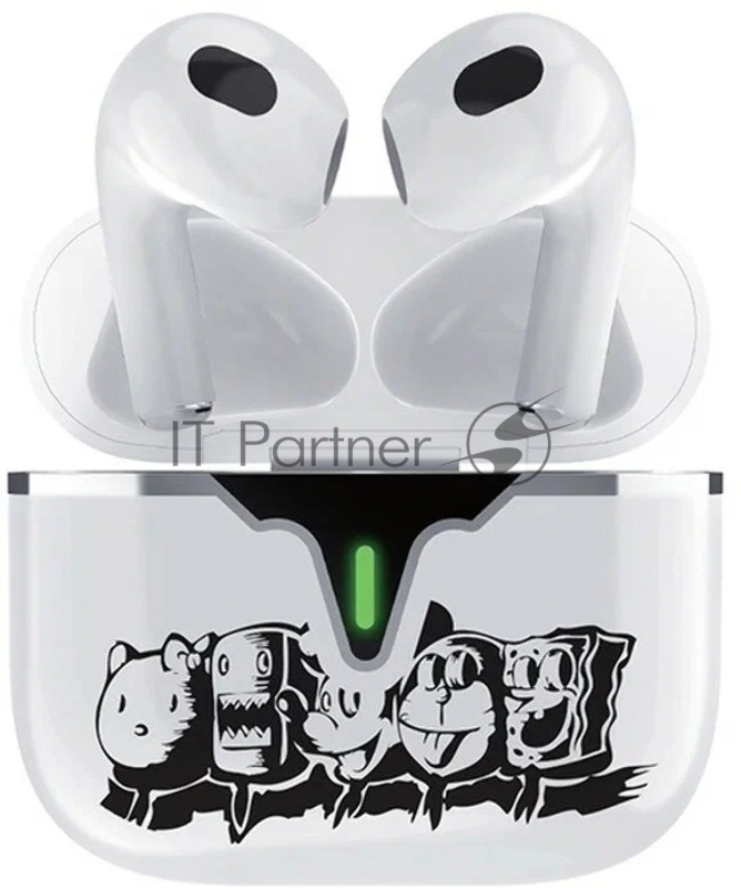 Наушники TWS QUMO LiFE "Avengers" BT 0101 белый, вкладыши, Bluetooth, сенсорное управление, до 4 ч