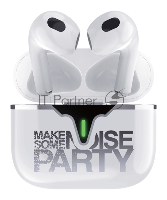 Наушники TWS QUMO LiFE "Party" BT 0101 белый, вкладыши, Bluetooth, сенсорное управление, до 4 ч