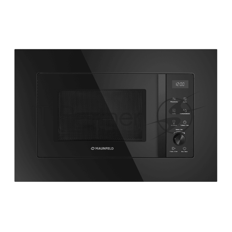 Микроволновая печь встраиваемая Maunfeld JBMO1225FSGb02 черный, 25 л, 900 Вт, переключатели - поворотный механизм/сенсор