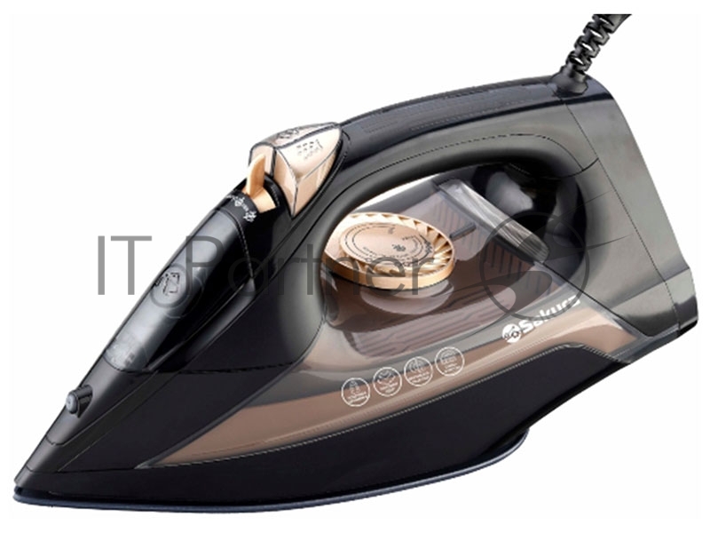 Утюг Sakura SA-3068CBK черный/ золотой, 2400 Вт, 120 г/мин, 420 мл