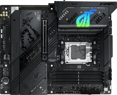 Материнская плата ASUS ROG STRIX X870-F GAMING WIFI, AM5, AMD X870, 4xDDR5, 2xSATA, 4xM.2, 1xPCIe 5.0 x16, DisplayPort, HDMI, 1x2.5Gb LAN, USB Type-C, Wi-Fi 7, Bluetooth, 2x3.5 мм, 7.1, ATX