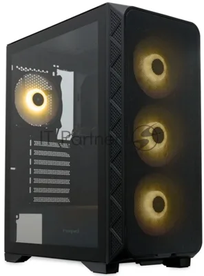 Компьютерный корпус HSPD M521, Mesh Mid Tower, черный, slide TG, 0.45 SPCC, 4x120мм ARGb ATX, mATX, mITX 160/330/184мм 2x2.5", -, 7xPCI 2xUSB-A 3.0, 1xUSB-A 1.0 390x200x449мм