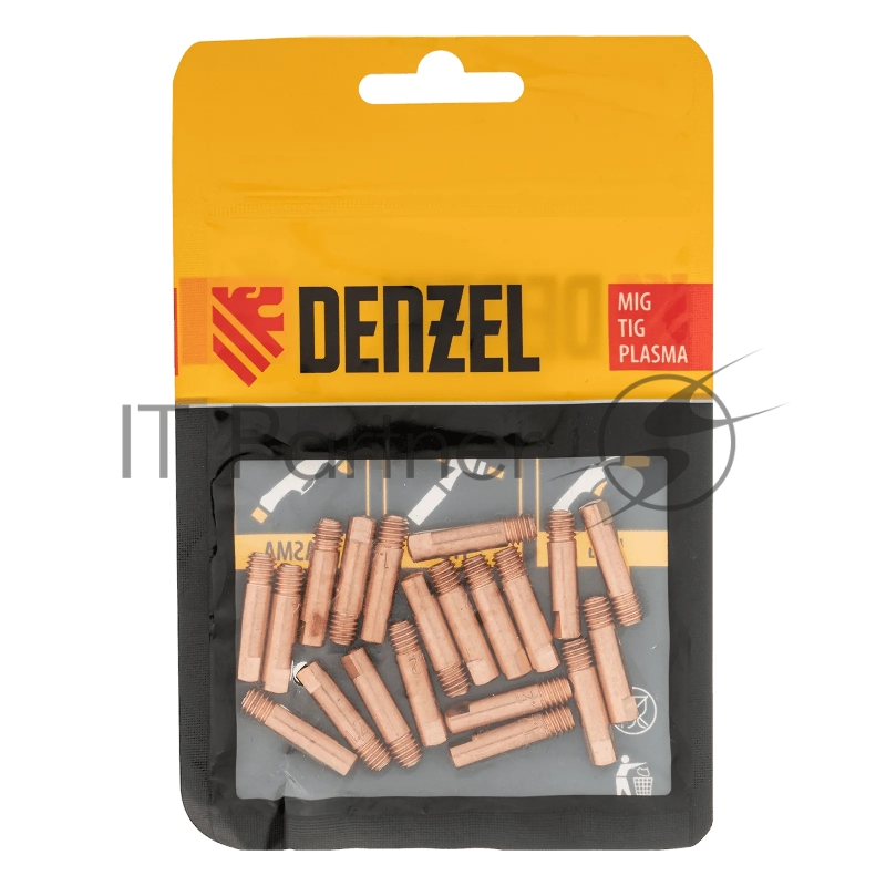Токосъемный наконечник под проволоку Denzel 1,2 мм, М5х24, E-CU, 20 шт для MIG горелки тип 15