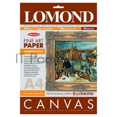 Холст LOMOND хлопковый универсальный, 260 г/м2, А4