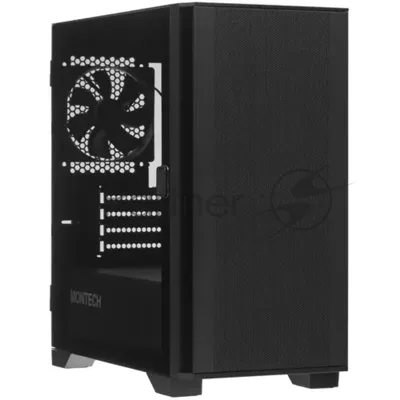 Компьютерный корпус Montech AIR 100 LITE черный без БП mATX 2x120мм 1xUSB2.0 2xUSB3.0 audio bott PSU
