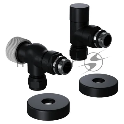 Набор термостатический осевой Royal Thermo Design Pro 15мм М30х1,5 черный