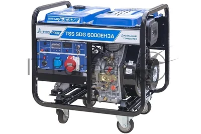 Электрогенератор дизельный ТСС SDG 6000EH3A, 6.5 кВт, 77 дБ, 114 кг