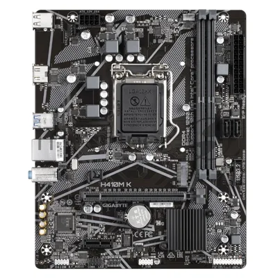 Материнская плата GIGABYTE H410M K rev. 2.0, LGA1200, Intel Q470, 2xDDR4, 2xSATA, 1xM.2, 1xPCIe 3.0 x16, HDMI, 1x1Gb LAN, 3x3.5 мм, 7.1, microATX