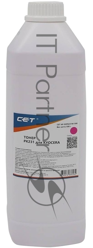 Тонер для Kyocera ECOSYS M8124cidn/8130cidn Magenta (PK231) 500г/бут, (унив.) (TK-8115M) Japan CET
