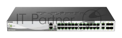 Коммутатор D-Link DMS-3130-30TS/A1A, 24×2,5 Гбит/с + 2×10 Гбит/с + 4×25 Гбит/с SFP28, управляемый
