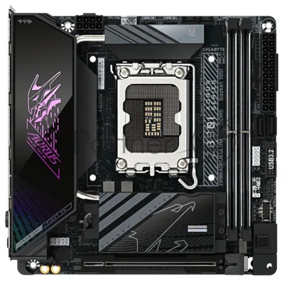 Материнская плата GIGABYTE Z890I AORUS ULTRA, LGA1851, Intel Z890, 2xDDR5, 2xSATA, 2xM.2, 1xPCIe 5.0 x16, DisplayPort, HDMI, USB Type-C, 1x2.5Gb LAN, Thunderbolt, 2x3.5 мм, 7.1, mini-ITX