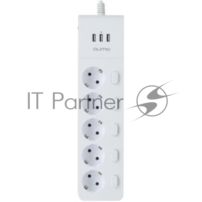 Сетевой фильтр QUMO Power Bar PRO 6SP4U (P-0006), белый