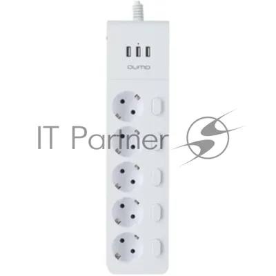 Сетевой фильтр QUMO Power Bar PRO 6SP4U (P-0006), белый
