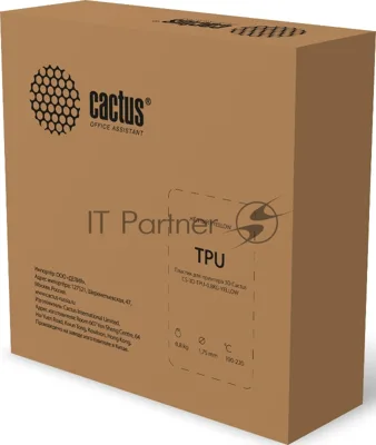 Пластик для принтера 3D Cactus CS-3D-TPU-0.8KG-YELLOW TPU d1.75мм 0.8кг 1цв.