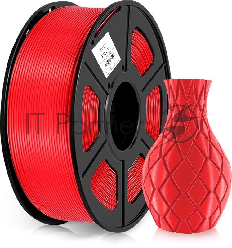 Пластик для принтера 3D Cactus CS-3D-PETG-1KG-T-RED PETG d1.75мм 1кг 1цв.