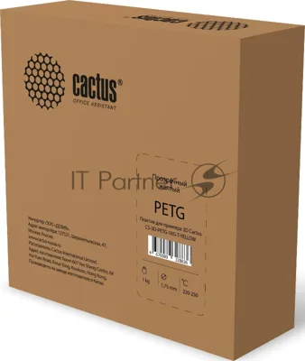 Пластик для принтера 3D Cactus CS-3D-PETG-1KG-T-YELLOW PETG d1.75мм 1кг 1цв.