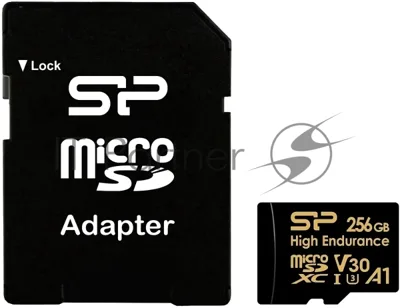 Флеш карта microSD 256Gb Silicon Power microSDHC Class 10 UHS-I A1 V30 U3 (SD адаптер) 100Mb/s