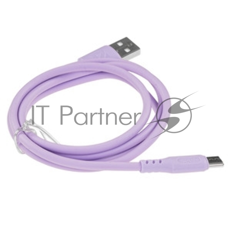Кабель Defender F207, USB 2.0 (AM) - Type C, 1метр, 2.4А, силиконовая оплетка, красный.