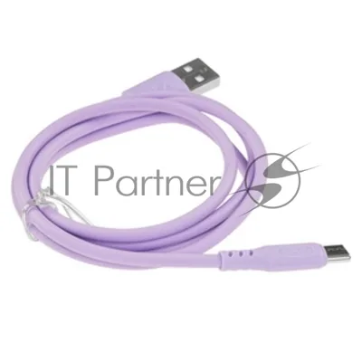 Кабель Defender F207, USB 2.0 (AM) - Type C, 1метр, 2.4А, силиконовая оплетка, красный.