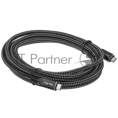 Кабель Telecom TUS840-3M USB4 TypeCM/CM 8K@30Hz, 40Gbps, PD 240W, медь 3м