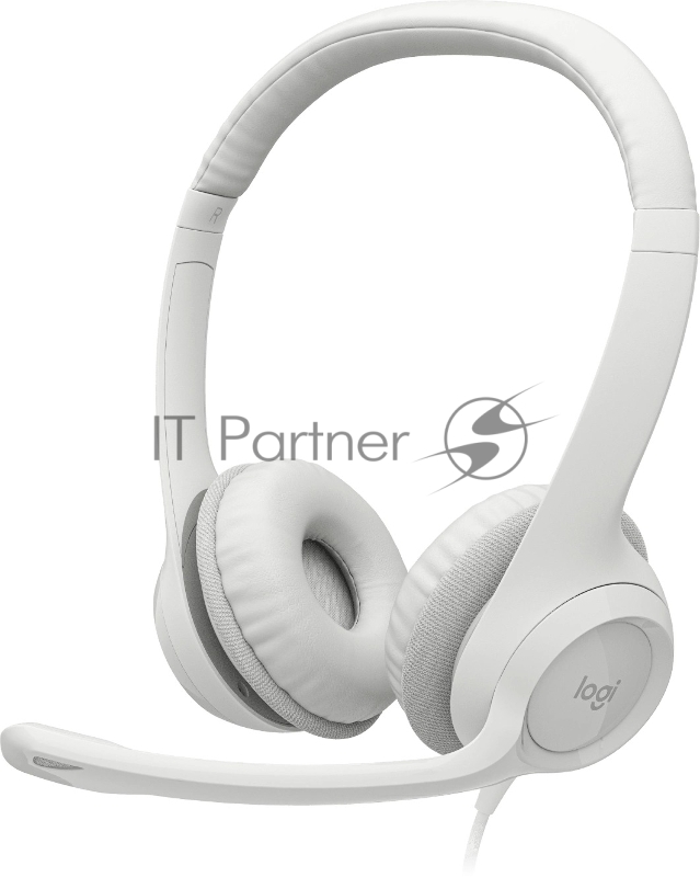 Гарнитура Logitech H390 белый, проводная, USB