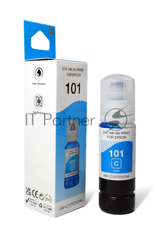 Чернила 101 (NV-C13T03V24A) для Epson L4150 (70 мл) Cyan совместимые