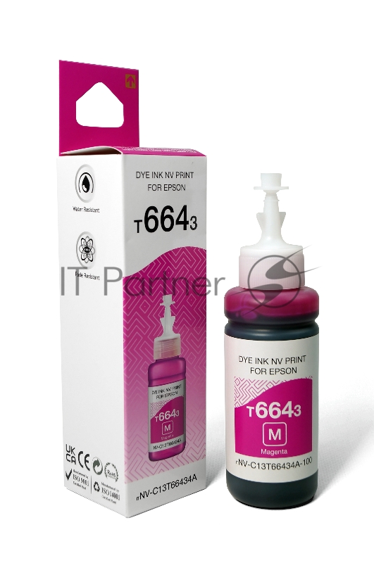 Чернила NVPrint T6643 (NV-C13T66434A) для аппаратов Epson (70 мл) Magenta совместимые