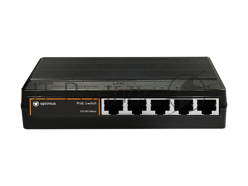 Коммутатор Optimus U1I-4F1b/1F, 4×100 Мбит/с PoE + 1×100 Мбит/с Uplink, неуправляемый