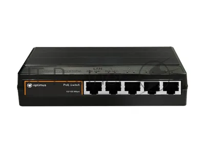 Коммутатор Optimus U1I-4F1b/1F, 4×100 Мбит/с PoE + 1×100 Мбит/с Uplink, неуправляемый