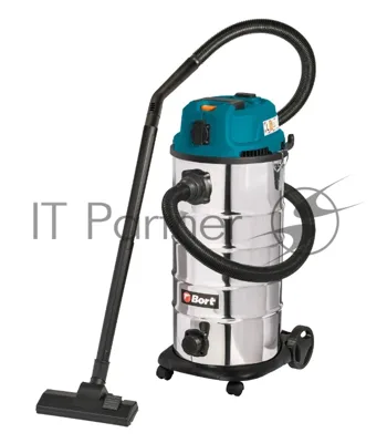 Строительный пылесос Bort BSS-1640-STORM синий, 270/1600 Вт, уборка сухая/влажная, пылесборник мешок/контейнер, 40 л