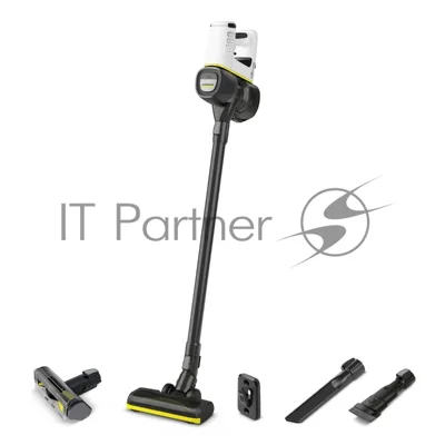 Пылесос вертикальный Karcher VC 4 Cordless myHome Pet черный/белый, питание от аккумулятора, 140 Вт, уборка сухая, пылесборник 0.65 л