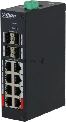 Коммутатор Dahua DH-HS4412-8ET-120, 8×100 Мбит/с + 4×1 Гбит/с SFP, управляемый