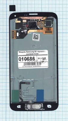 Дисплей для Samsung Galaxy S5 SM-G900H черный с кнопкой home