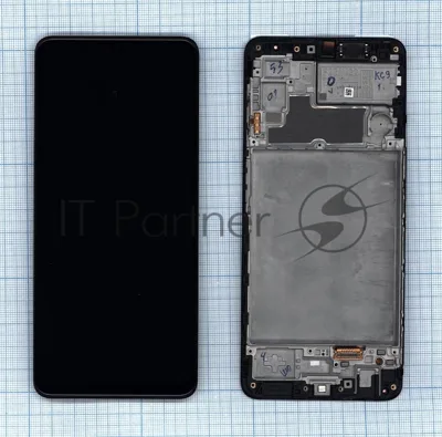 Дисплей для Samsung Galaxy M22 SM-M225F в сборе с тачскрином и рамкой OLED черный