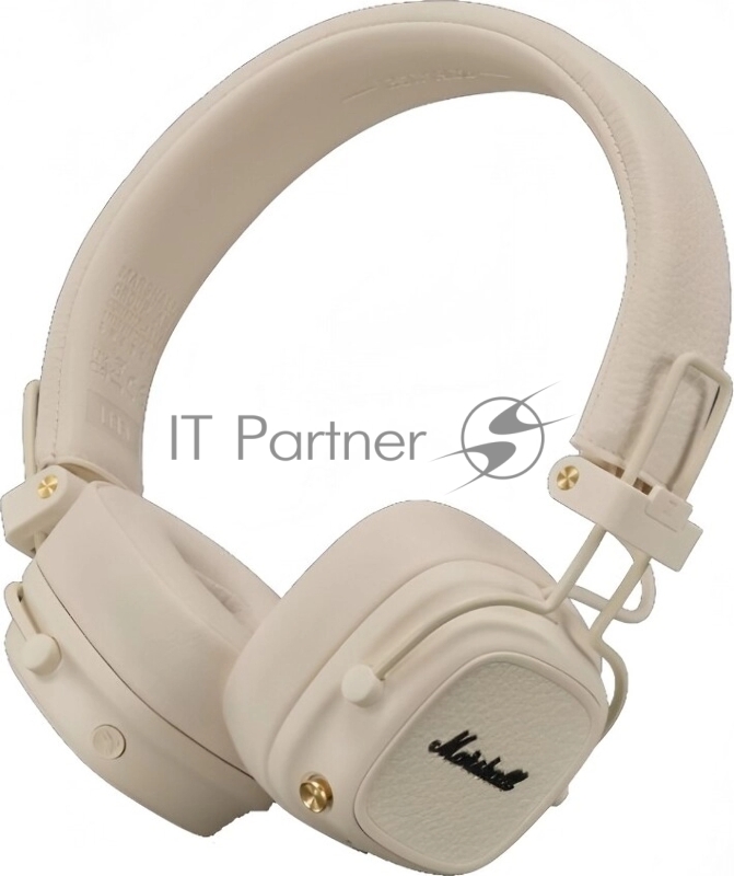 Беспроводные/проводные наушники Marshall Major V бежевый, накладные, Bluetooth + проводной, беспроводная зарядка