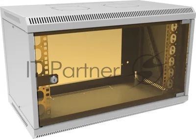 Шкаф коммутационный Suprlan (05-1060) настенный 6U 600x350 мм пер. дв. стекл направл. под закл. гайки 70 кг RAL 7035 285 мм 13.3 кг 360 мм
