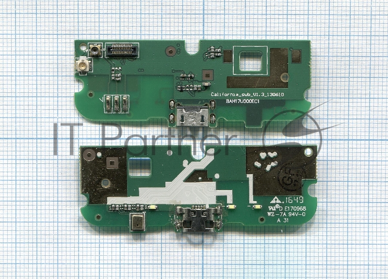 Разъем Micro USB для Alcatel One Touch Idol Mini 6012D X (плата с системным разъемом)