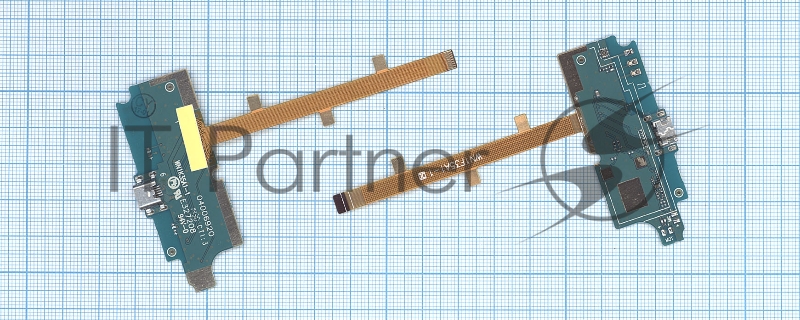 Разъем Micro USB для ZTE Blade L2 (плата с системным разъемом, микрофоном, вибро и шлейфом)