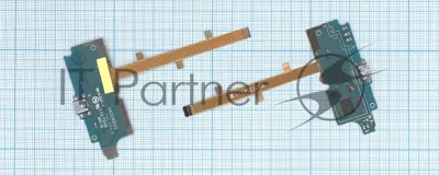 Разъем Micro USB для ZTE Blade L2 (плата с системным разъемом, микрофоном, вибро и шлейфом)