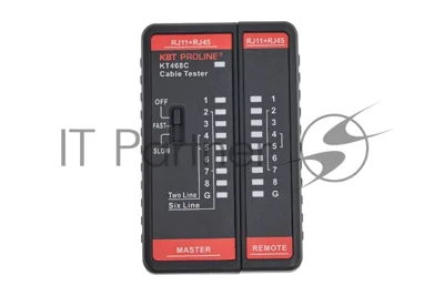 Тестер кабельный KT 468С серия PROLINE для проверки витой пары и телефонного кабеля
