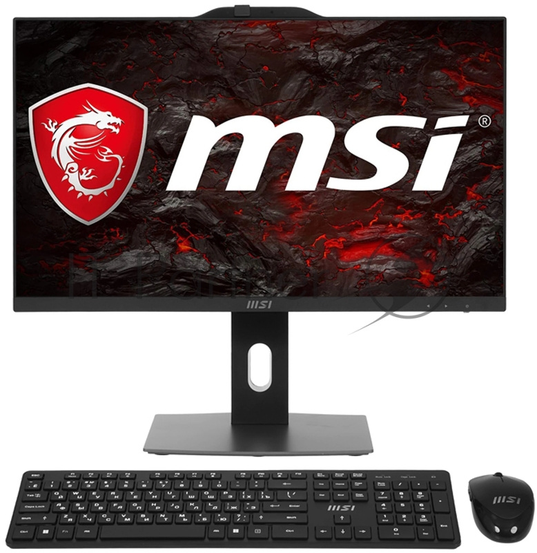 Моноблок MSI Pro AP242P 14M-653RU, 23.8" Full HD i5 14400 (2.5) 16Gb SSD 512Gb UHDG 730 Windows 11 Professional GbitEth WiFi BT 120W клавиатура мышь Cam, 1920x1080, черный (9S6-AE0621-838)