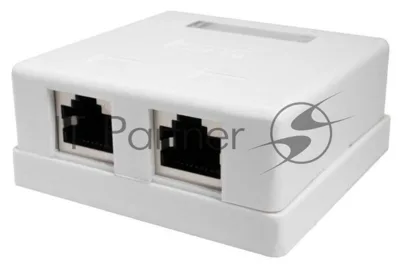 Розетка компьютерная Suprlan 10-0308-1 наклад. RJ45 2 кат. 5E FTP белый