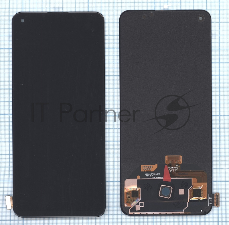 Дисплей для OnePlus Nord 2T в сборе с тачскрином OLED черный