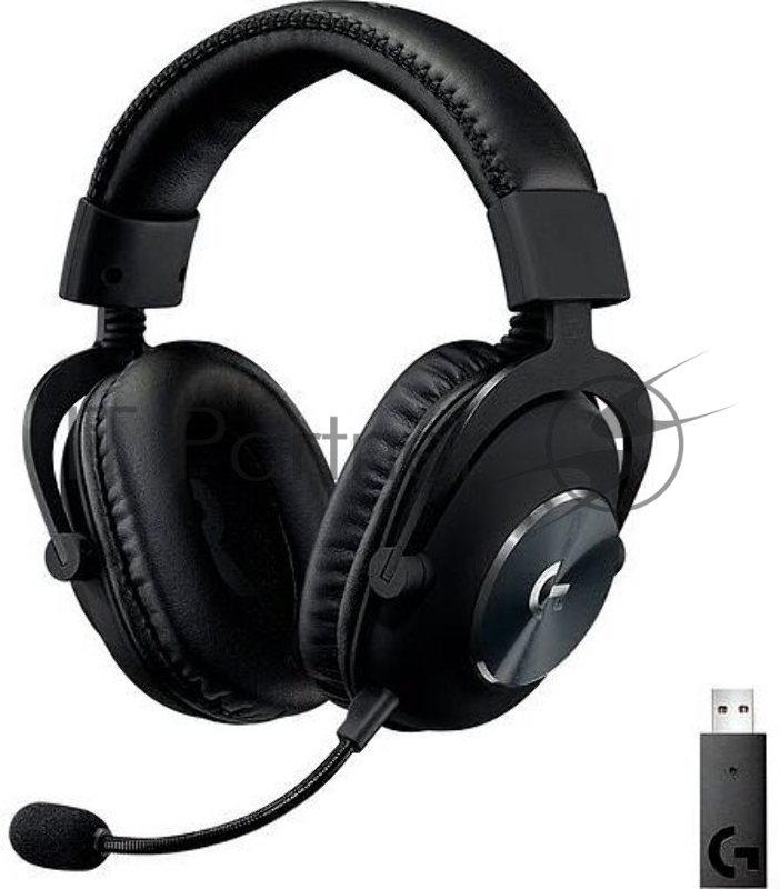 Гарнитура Logitech G PRO X чёрный, беспроводная, USB, подвижный микрофон, отсоединяемый кабель 2 м