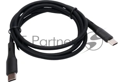 Кабель USB2.0 Cablexpert CC-USB2S-CMCM-1M-BK Type-C/Type-C, 3А, 65Вт, PD/QC3.0, силиконовый, 24 AWG, медь, 1м, черный, пакет