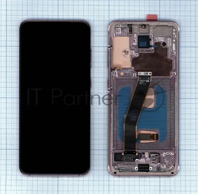 Дисплей для Samsung Galaxy S20 SM-G980F розовый с рамкой