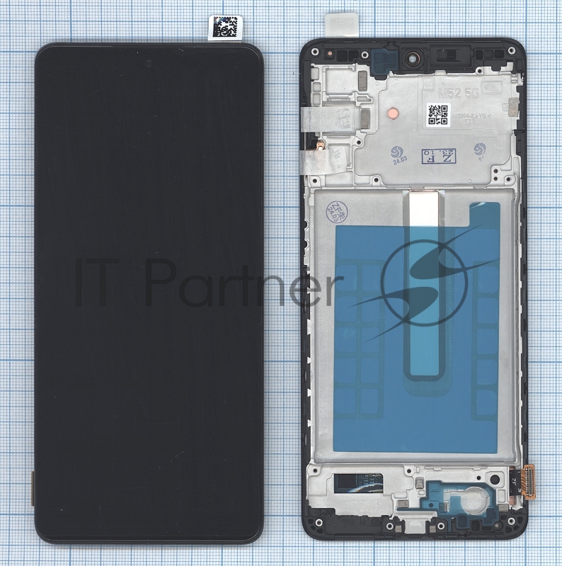 Дисплей для Samsung Galaxy M52 5G SM-M526F в сборе с тачскрином и рамкой OLED черный