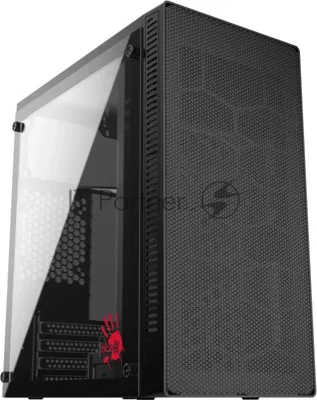 Компьютерный корпус Bloody BD-CC101 черный без БП mATX 1x80мм 1x92мм 2x120мм 2xUSB 2.0 1xUSB 3.0 audio